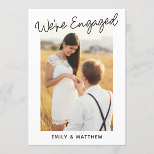 We're Engaged Personalised Photo Engagement Party Invitation