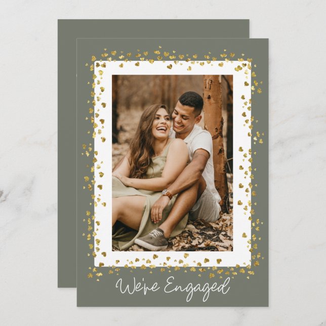 We're Engaged Personalised Photo Engagement Party Invitation (Front/Back)