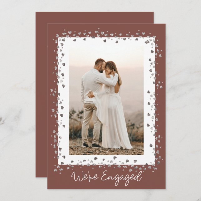 We're Engaged Personalised Photo Engagement Party Invitation (Front/Back)