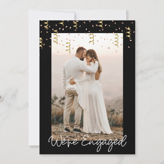 We're Engaged Personalised Photo Engagement Party Invitation (Front)