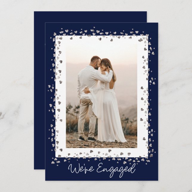 We're Engaged Personalised Photo Engagement Party Invitation (Front/Back)