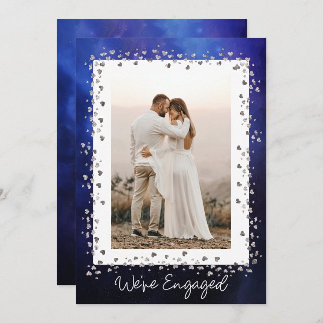 We're Engaged Personalised Photo Engagement Party Invitation (Front/Back)