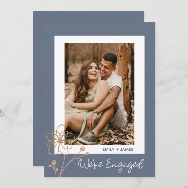 We're Engaged Personalised Photo Engagement Party Invitation (Front/Back)