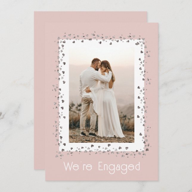 We're Engaged Personalised Photo Engagement Party Invitation (Front/Back)