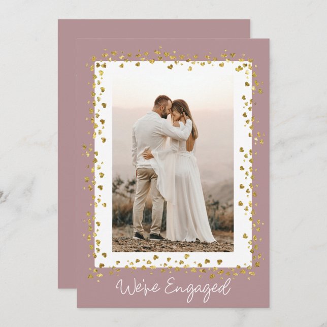 We're Engaged Personalised Photo Engagement Party Invitation (Front/Back)