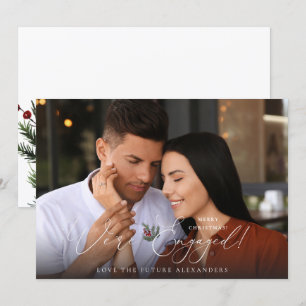 We're Engaged Photo Ele Holly Berry Holiday