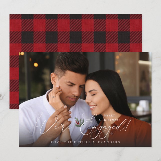 We're Engaged Photo Ele Holly Berry Holiday -BP (Front/Back)