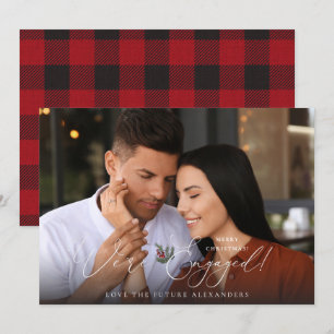 We're Engaged Photo Ele Holly Berry Holiday -BP