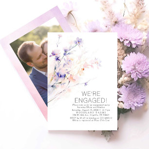 We're Engaged Photo Engagement Party Invitation