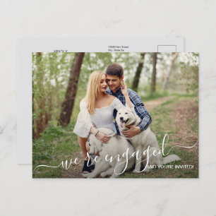 We're Engaged Photo Wedding Save the Date Announcement Postcard