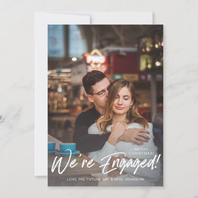 We're Engaged V Photo Buffalo Check (Front)