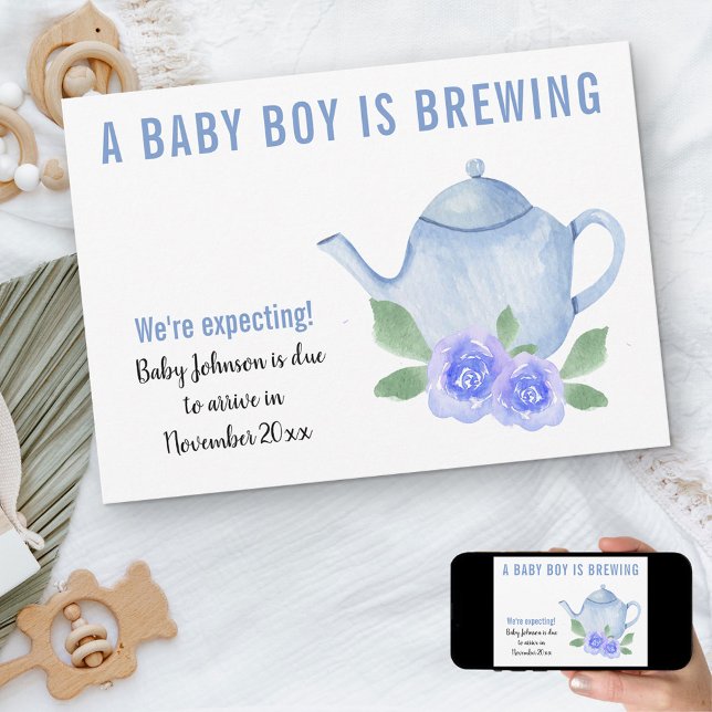 We're Expecting A Baby Boy is Brewing Pregnancy Announcement (Creator Uploaded)
