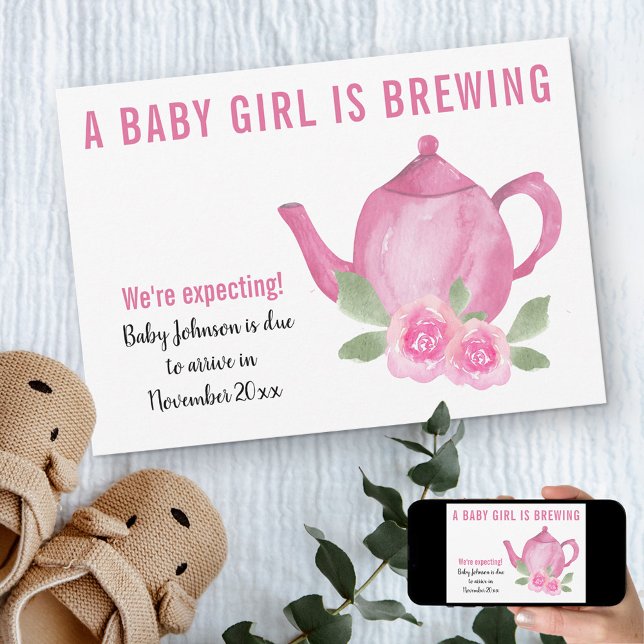 We're Expecting A Baby Girl is Brewing Pregnancy Announcement (Creator Uploaded)
