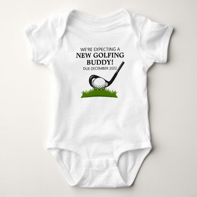 We're Expecting A New Golfing Buddy Baby Bodysuit (Front)