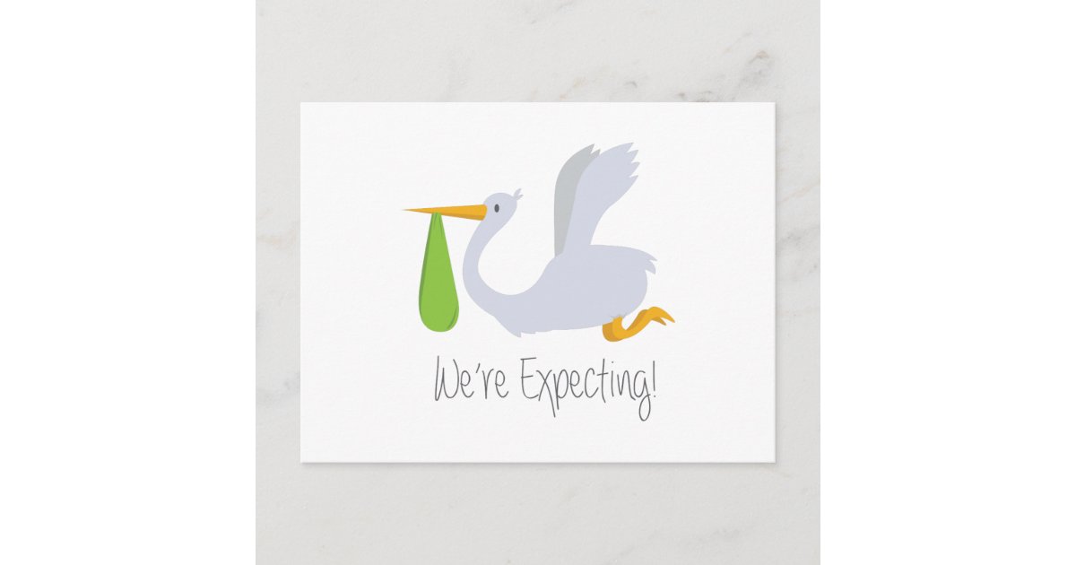 Were Expecting Announcement Postcard Zazzle Were Expecting Announcement Postcard Zazzle