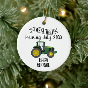 We're Expecting Baby Announcement Ceramic Ornament