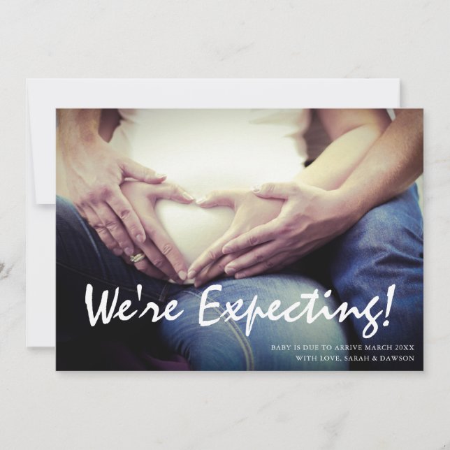 We're Expecting Baby Pregnancy Announcement (Front)