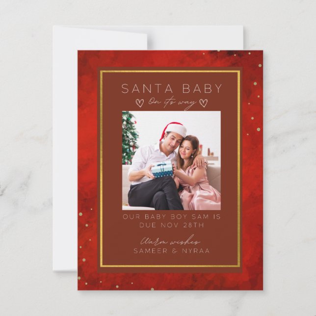 We're expecting Baby pregnancy announcement xmas (Front)