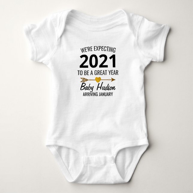 We're Expecting Baby Reveal Bodysuit (Front)