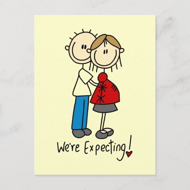 We're Expecting Baby Tshirts and gifts Announcement Postcard (Front)