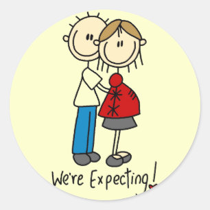 We're Expecting Baby Tshirts and gifts Classic Round Sticker