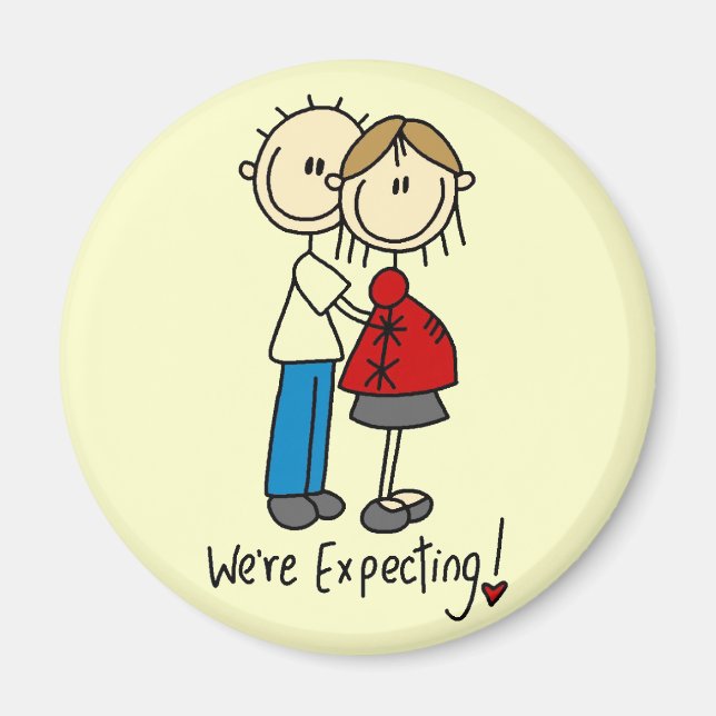 We're Expecting Baby Tshirts and gifts Magnet (Front)