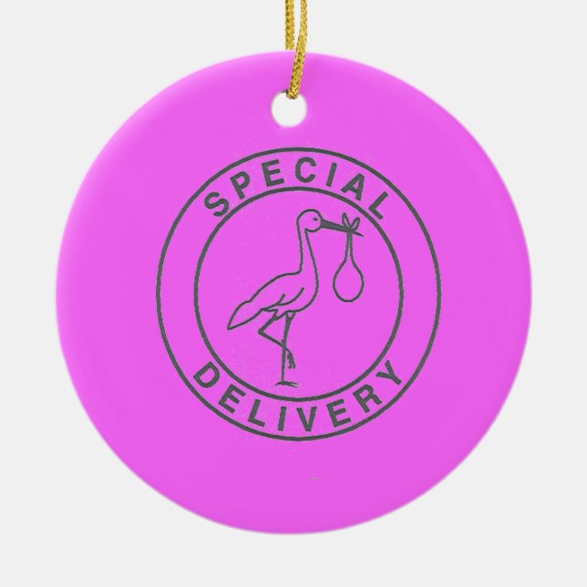 We're Expecting! Ceramic Tree Decoration (Front)