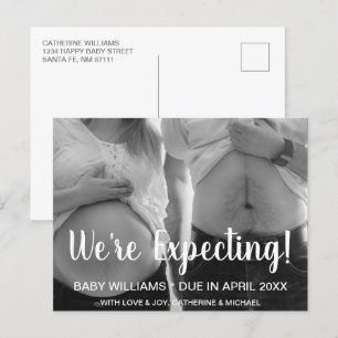 We're Expecting Funny Photo Birth Announcement