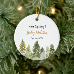 We're Expecting Parents Pine Tree  Ornament