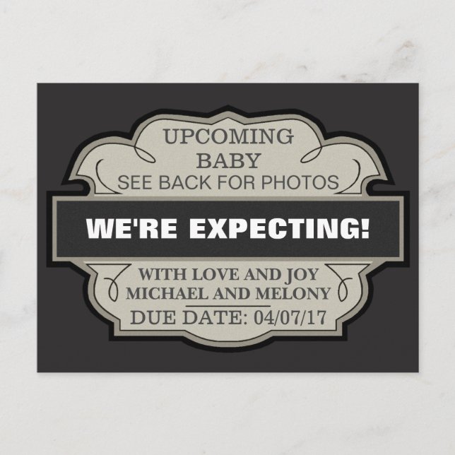 We're Expecting! Personalised Announcement (Front)