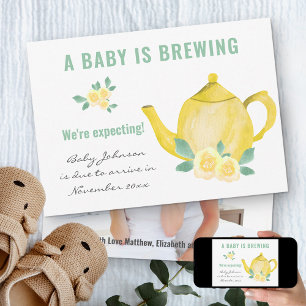 We're Expecting Photo Baby is Brewing Pregnancy Announcement