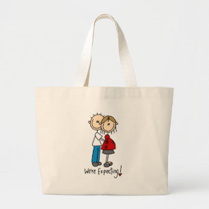 We're Expecting! Pregnant Stick Figure Bag