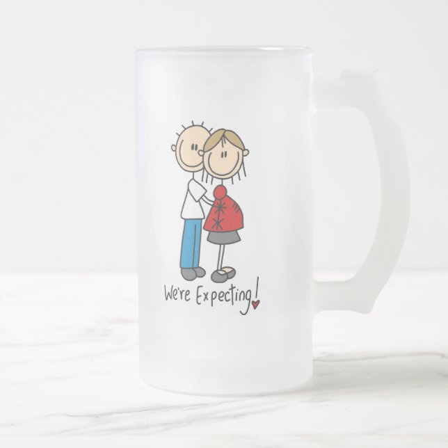 We're Expecting! Pregnant Stick Figure Mug (Right)