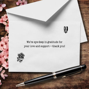 We're Eye Deep In Gratitude Wedding Thank You Card