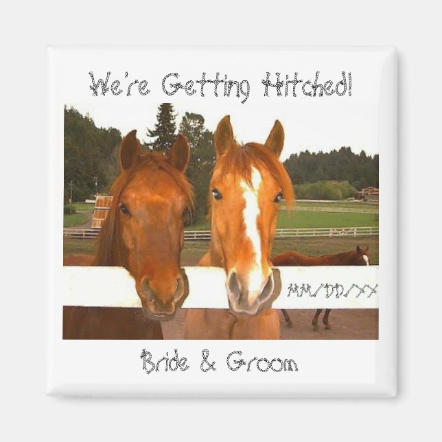 We're Getting Hitched! - Save-the-Date magnet (Front)