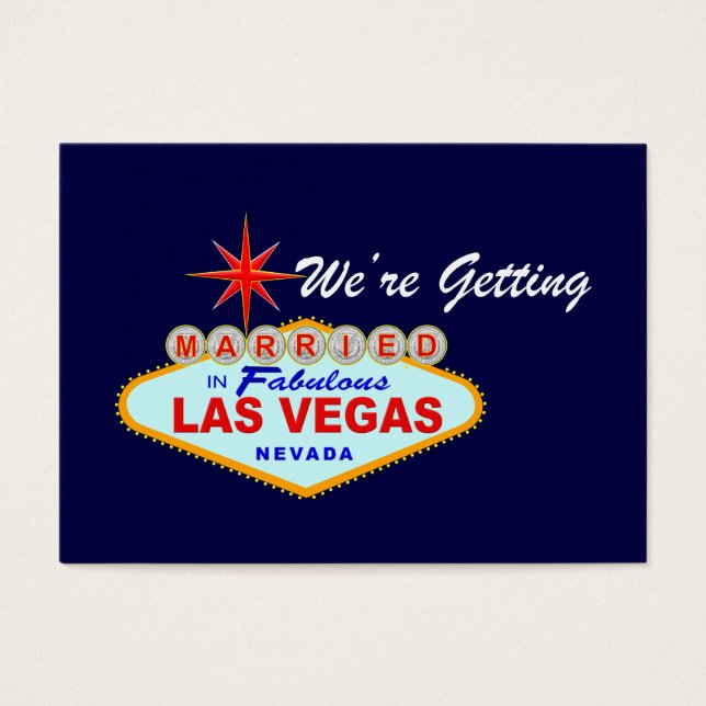 We're Getting Married in Fabulous Las Vegas Card (Front)