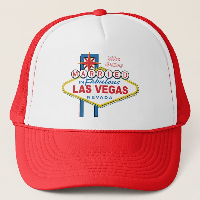 We're Getting Married in Las Vegas Trucker Hat (Front)