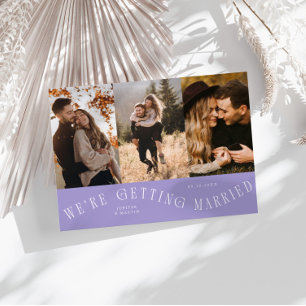 We're Getting Married Multi Photo Lilac Save The Date