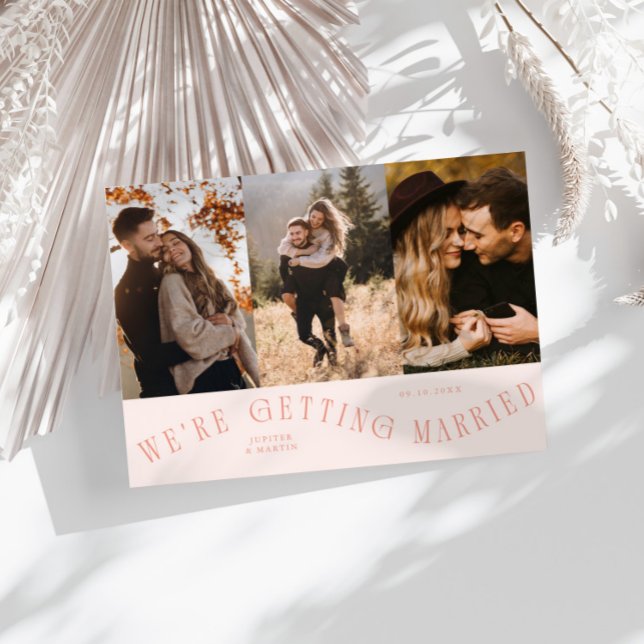 We're Getting Married Multi Photo Peach Save The Date (Creator Uploaded)