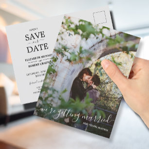 We're Getting Married Photo Wedding Save the Date Announcement Postcard