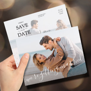 We're Getting Married Photo Wedding Save the Date Announcement Postcard