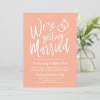We're Getting Married Post-Wedding Peach