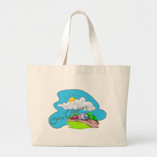 We're Going Camping Large Tote Bag
