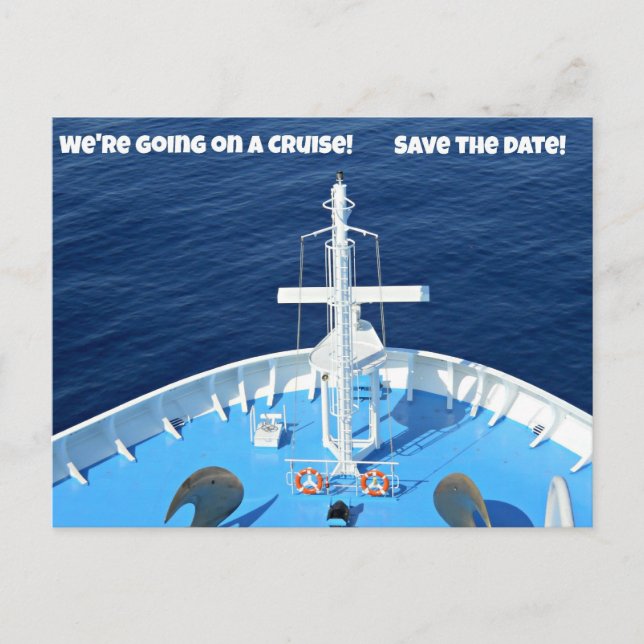 We're going on a Cruise...Save the Date! Announcement Postcard (Front)
