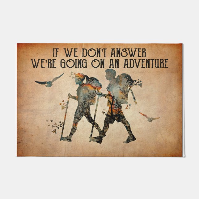 We're Going On An Adventure Doormat (Front)