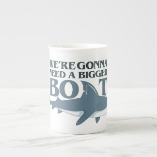We're Gonna Need A Bigger Boat Funny Shark Bone China Mug
