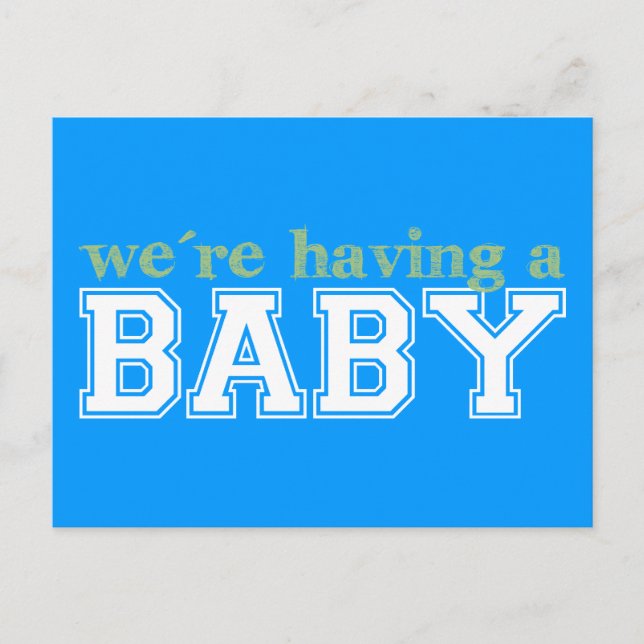 We're Having a Baby! Announcement Postcard (Front)