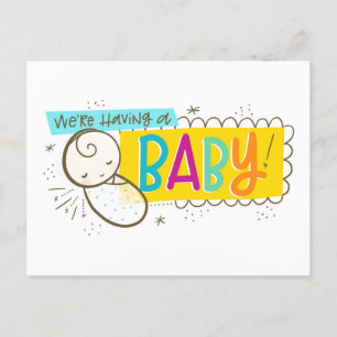We're Having A Baby Announcement Postcard