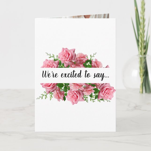 We're Having a Baby Pregnancy Announcement Card (Front)