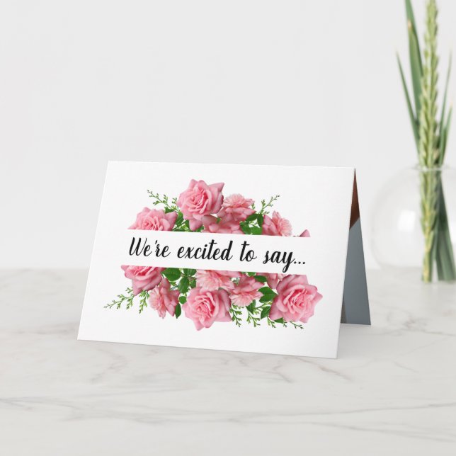 We're Having a Baby Pregnancy Announcement Card (Front)